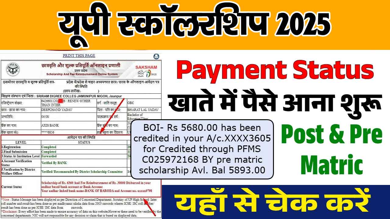 UP Scholarship 2025
